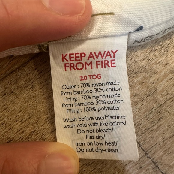 Nest Designs 2.0 Tog Bamboo Cotton Sleep Suit 6-18M - Picture 5 of 5